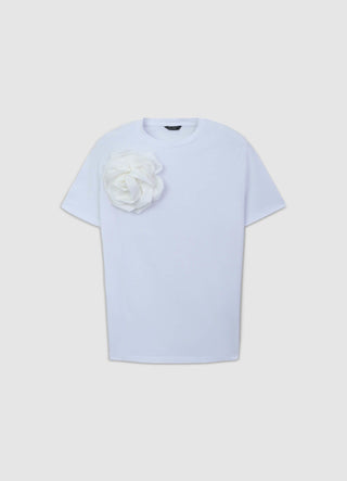 T-shirt fiore applicato