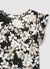 Blusa con stampa floreale e maniche con rouches