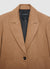 Three-quarter length single-breasted coat with two buttons