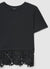 T-shirt con fondo in sangallo