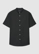 Plain dyed Korean collar shirt - M
