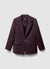 Single-breasted jacket with buckle