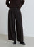 Cropped wide-leg culotte trousers with a herringbone pattern