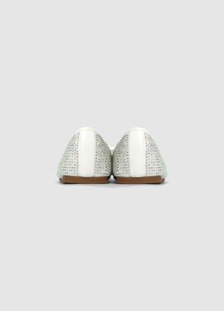 Ballet flats with bow and rhinestones