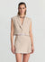 Gilet court avec revers et pattes