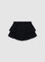 Skort with scalloped eyelet ruffles