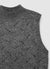 Knitted vest with a shiny openwork effect