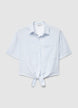 Striped shirt with front knot - S
