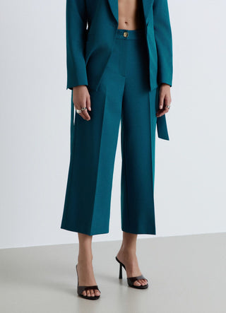 Wide-leg culotte trousers