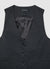 Gilet gessato con bottoni