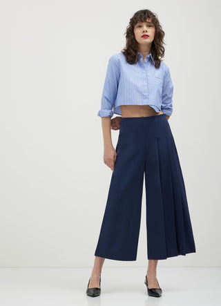 Pleated culotte trousers