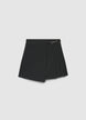 Short pleated culotte trousers with buckle - XS