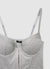 Bustier with preformed cups and hook closure