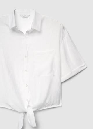 Plain-colour shirt with knot detail