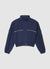 Zip-up sweatshirt with contrast stitching