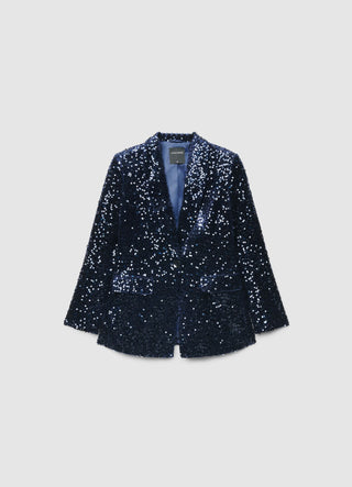 Giacca monopetto con paillettes
