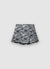 Faux satin patterned skirt-trousers