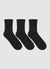 Pack of 3 plain ribbed socks