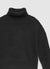 Boxy turtleneck sweater with English ribbing