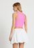 Ribbed crop tank top, rower style