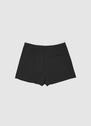 Pantaloncini gessati fascia in vita