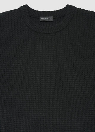 Maglia girocollo a nido d’ape