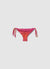 Slip bikini brasiliana laccetti ed effetto luccicante