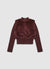 Maglia con inserto effetto peluche e zip