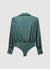 Satin-effect bodysuit shirt