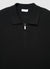 Ribbed polo shirt with zip
