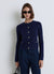 Cardigan waffle con bottoni gioiello