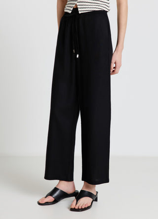 Pantaloni jogger in lino