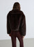 Kurzjacke mit Plüsch-Effekt und Reverskragen