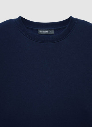 Solid colour crew neck sweatshirt