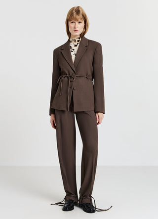 Waist-tie jacket