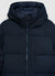 Padded jacket with hood and zip fastening