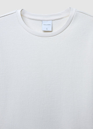 Rundhals-Sweatshirt aus strukturiertem Stoff