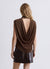 Turtleneck top with draped open back
