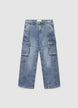 Jeans cargo lunghi in denim - 8-9