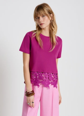 T-shirt avec base en sangallo