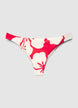 Brazilian beach briefs with floral print - XS