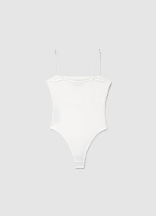 Body a costine con spalline sottili