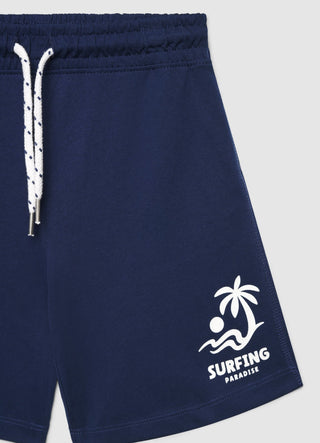 Pantaloncini ginnici over con coulisse e stampa