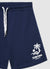 Pantaloncini ginnici over con coulisse e stampa