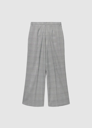 Pantaloni palazzo motivo principe di galles