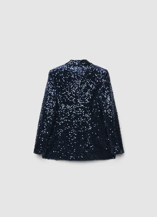 Giacca monopetto con paillettes