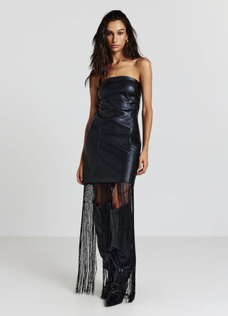 Einfarbiges Bandeau-Kleid