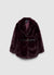 Manteau mi-long effet fourrure avec ceinture