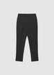 High-waisted straight-leg piqué trousers - 46 EU