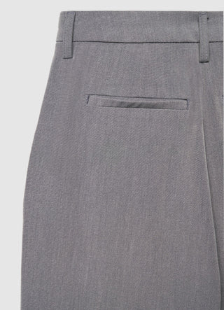 Melange palazzo trousers without pleats